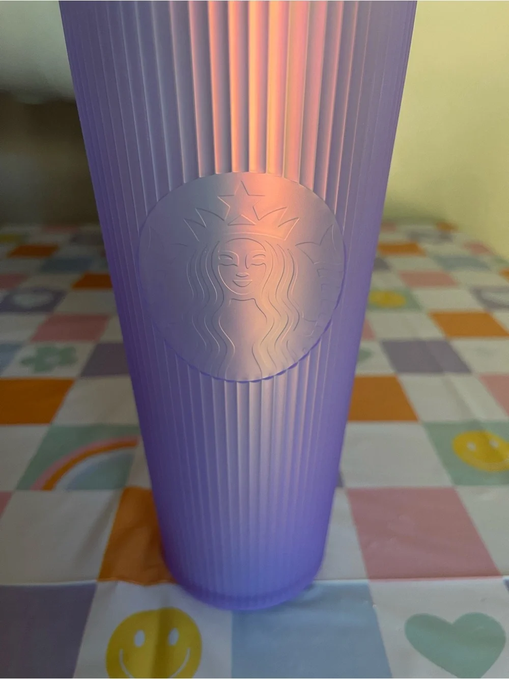 *retired* Starbucks Purple Ombre Ribbed Tumbler - Lavender to Pink